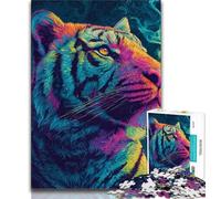 Mysterious Tiger JigsawPuzzle 1000 Pieces for Teenagers,Challenging Family Activity Games DIY Toy for Home Wall Decor Gifts (38x26cm)