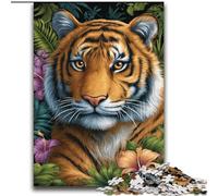 Mysterious Tiger Puzzles for Adults Teens 2000 Pieces, Toys Educational Games Stress Relieving Unique Birthday And Gifts (70x100cm)