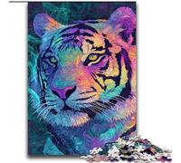 Mysterious Tiger Puzzles for Adults Teens 2000pc Puzzle, Challenging Game And Family Play with Matching Poster And Trivia Sheet (70x100cm)