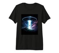 Mysterious UFO Abduction Alien Craft Conspiracy Lovers Premium T-Shirt