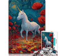 Mysterious Unicorn Jigsaw Puzzles for Teenagers 1000 Piece,Learning Educational Toys Family Games Birthday Present,Gifts (38x26cm)
