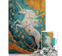 Mysterious Unicorn Jigsaw Puzzles for Teenagers,Help The Brain Exercise Addictive Toys to Cultivate Patience A Work of Art 38x26cm