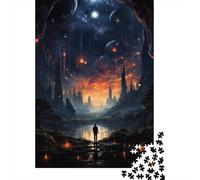 Mysterious Universe Adult 1000-Piece Jigsaw Puzzle, 52x38cm/1000pcs, to Return to Whenever Time Permits; White Pieces with A Smooth Surface
