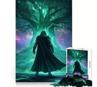 Mysterious Warrior Before Glowing Tree 1000 Piece Jigsaw Puzzle for Teenagers Wise Think Toy Easy Leisure Tight Cut Amazing Present (50x75cm)
