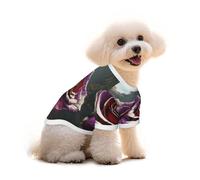Mysterious Water Giant Rose Dog T-Shirt Clothes Apparel Puppy Vest Pet and Elastic Tank Top Clothing, Dogs Cats Pullovers Cute Breathable Soft Medium