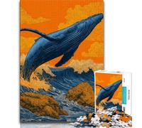 Mysterious Whale 1000 Piece Jigsaw Puzzles for Teenagers,Family Game Stress Reliever Difficult Challenge Great Gifts And Toys 38x26cm