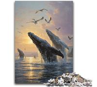 Mysterious Whale Adult Jigsaw Puzzles 1000 Pieces,Challenging To Complete But Fun And Humorous Unique Home Decor And Gifts (50x75cm)