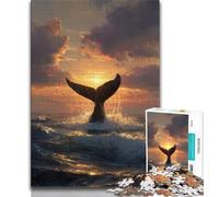 Mysterious Whale Adult Puzzles 1000 Pieces,Help The Brain Exercise Addictive Toys to Cultivate Patience Unique Challenge Game (50x75cm)