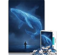 Mysterious Whale Jigsaw Puzzles for Adults 1000 Jigsaws,Challenging To Complete But Fun And Humorous Unique Home Decor And Gifts (50x75cm)