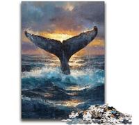 Mysterious Whale JigsawPuzzle 1000 Pieces for Adults, Toys Educational Games Stress Relieving Unique Birthday And Gifts 50x75cm