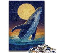 Mysterious Whale JigsawPuzzle 1000 Pieces for Teenagers,Brain Teaser Game Wall Decoration Unique Birthday And Xmas Gifts (38x26cm)