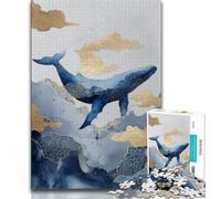Mysterious Whale Puzzles 1000 Pieces for Teenagers,Help The Brain Exercise Addictive Toys to Cultivate Patience Great Gift (75x50cm)