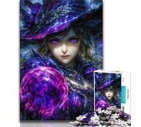 Mysterious Witch 1000 Piece Jigsaw Puzzles for Adults,Family Game Stress Reliever Difficult Challenge Artists Collection,Fine Art (38x26cm)