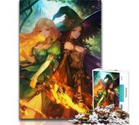 Mysterious Witch 1000 Pieces Jigsaw Puzzle for Adults& Teens,Toys Educational Games Stress Relieving Suitable for Desktop Decoration (50x75cm)