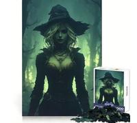 Mysterious Witch in Dark Forest 1000 Piece Jigsaw Puzzle for Teenagers Wise Think Toy Easy Leisure Tight Cut Amazing Present (38x26cm)