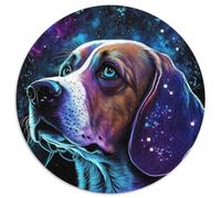 Mystery Beagle Jigsaws 1000 Pieces for Adults Round Jigsaw Puzzles 1000 Pieces for Adults Brain Teaser, Adult Game, Family Interactive Activity 67.5x67.5cm