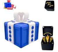 Mystery Box Middle Finger Gift - Annoying Surprise Box with Pop-Up Finger, 3D Printed Prank for Screw, Funny Joke for Adults at Christmas (White)