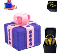 Mystery Box Middle Finger Gift - Annoying Surprise Box with Pop-Up Finger, 3D Printed Prank for Screw, Funny Joke for Adults at Christmas (Purple)