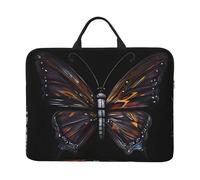 Mystery Butterfly 14-Inch Laptop Bag With Shockproof Lining And Portable Design, Suitable For Business And Daily Use., Black, One Size