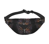 Mystery Butterfly Boys Crossbody Waist Bag, Large Travel Fashion Waist Bag for Sports, Running, Cycling, Traveling, Fishing