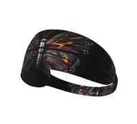 Mystery Butterfly Elastic Exercise Headband, Fitness Exercise Yoga Cycling Headband, Outdoor Sports Elastic Sweat-Absorbing Headband,