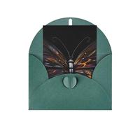 Mystery Butterfly Greeting Card, 4x6 Inches, Heart-Shaped Envelope Packaging, &Suitable For All Occasions.