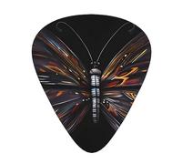 Mystery Butterfly Multi-Thickness Guitar Pick Set 12 Pieces Clear Tone Comfortable Feel Strong Wear Resistance And Toughness Comes With Transparent Box