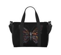 Mystery Butterfly Printed women's crossbody handbag, suitable for work commuting/fitness/travel, fashionable and versatile shoulder bag