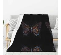 Mystery Butterfly Thick Flannel Blanket, 80 x 60 inches, Soft and Durable for All Seasons