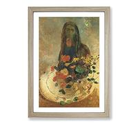 Mystery by Odilon Redon Framed Print | A2 Oak Framed Wall Art | Ready to Hang | Modern Nature Picture | Living Room Bedroom Lounge Office