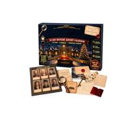 Mystery Case Advent Calendar 24 Days 3D Acrylic Ornaments | Each day reveals a new clue - suspect files, evidence markers, crime scene tools & more.