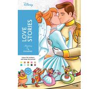 Mystery Colouring - Love Stories : Reveal iconic Disney characters with colour by number