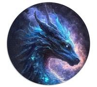 Mystery Cosmic Dragon 1000 Piece Jigsaw Puzzle Round Jigsaw Puzzle 1000 Pieces Educational Toy for Teenagers, Home Office Decor 67.5x67.5cm