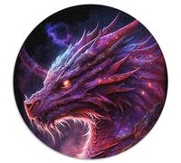 Mystery Cosmic Dragon 1000 Piece Jigsaw Puzzle Round Jigsaw Puzzle 1000 Pieces Educational Toy for Teenagers, Home Office Decor 67.5x67.5cm