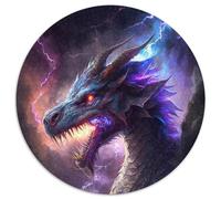 Mystery Cosmic Dragon 1000 Piece Jigsaw Puzzle Round Puzzles 1000 Pieces for Adults Challenging Brain Teaser - Relaxing Toy for Teenagers 67.5x67.5cm