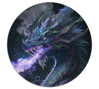 Mystery Cosmic Dragon Jigsaw Puzzles 1000 Pieces for Adults Round Jigsaws 1000 Pieces for Adults Ideal for Family Fun, Relaxation 67.5x67.5cm