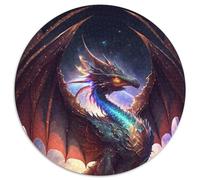 Mystery Cosmic Dragon Puzzle 1000 Pieces Jigsaw 1000 Piece Round Jigsaw Puzzles for Adults Educational Toy for Teenagers, Home Office Decor (Size 67.5x67.5cm)