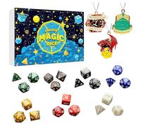 Mystery Dice Advent Calendar 2025, 24 Days Xmas Countdown Calendar with 24 PCS Polyhedral Dice, Dice Set for Role Play & Table Games, Christmas Surprise Holiday Gifts (A)