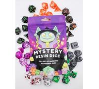 Mystery Dice Goblin Halloween Polyhedral Dice Set, 7-Piece Resin Dice with Themed Colours