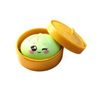 Mystery Dumpling Squeeze Toy, Glitter Dumpling Stress Ball with Steamer Box, Slow Rebound Bao Bun Squeeze Sensory Fidget Toy for Stress Relief, for Men Women