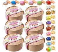Mystery Dumpling Squishy Glitter - Random Color, Rare Buns Fidget Set, Stress Relief Squishy Toy for Collectors,Great Gift (Random Colors,6 Pack) (Random Colors,4 PACK)