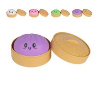 Mystery Dumplings Squishy with Steamer - Random Dumpling Squishy Mystery Glitter Dumpling Squishies, Dumplings Squishy Toy, Cute Dumplings Toy, More Surprise Gift for Home & Office (1pcs)