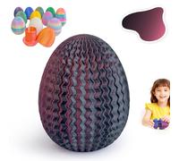 Mystery Egg Maze Box Gift, Money Maze Puzzle Box, Puzzle Box for Adults, Reusable 3D Printed Brain Teaser with Hidden Compartment for Cash Treasures, For Birthday, Christmas Easter (black red)