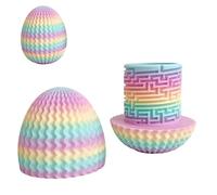 Mystery Egg Puzzle Box 8cm/3.15inch 3D Annoying Gift Box with Maze Game Hidden Compartment Easter Funny Brain Teaser Reusable Surprise Cash Holder Money Puzzle Box for Birthdays Easter Christmas (BB)