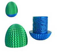 Mystery Egg Puzzle Box 8cm/3.15inch 3D Annoying Gift Box with Maze Game Hidden Compartment Easter Funny Brain Teaser Reusable Surprise Cash Holder Money Puzzle Box for Birthdays Easter Christmas (DD)