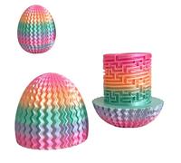 Mystery Egg Puzzle Box 8cm/3.15inch 3D Annoying Gift Box with Maze Game Hidden Compartment Easter Funny Brain Teaser Reusable Surprise Cash Holder Money Puzzle Box for Birthdays Easter Christmas (AA)