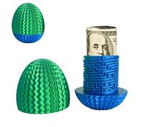 Mystery Egg Puzzle Box, Money Box for Cash Gift Birthday, 3D Maze Gift Box with Hidden Compartment for Cash, Treasures, Reusable Surprise Money Holder for Birthdays, Christmas, Easter (D)