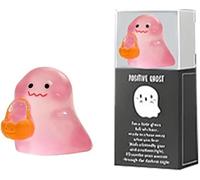 Mystery Glow-in-The-Dark Ghost Blind Box,Mini Luminous Ghost Figures Collectible, Random Resin Halloween Ghosts Figurines, Cute Blind Bag Collectible Toys for Desk, Shelf and Party Decor (pink)