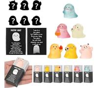 Mystery Glow-in-The-Dark Ghost Blind Box,Mini Luminous Ghost Figures Collectible, Random Resin Halloween Ghosts Figurines, Cute Blind Bag Collectible Toys for Desk, Shelf and Party Decor (6pcs)