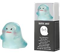Mystery Glow-in-The-Dark Ghost Blind Box,Mini Luminous Ghost Figures Collectible, Random Resin Halloween Ghosts Figurines, Cute Blind Bag Collectible Toys for Desk, Shelf and Party Decor (blue)